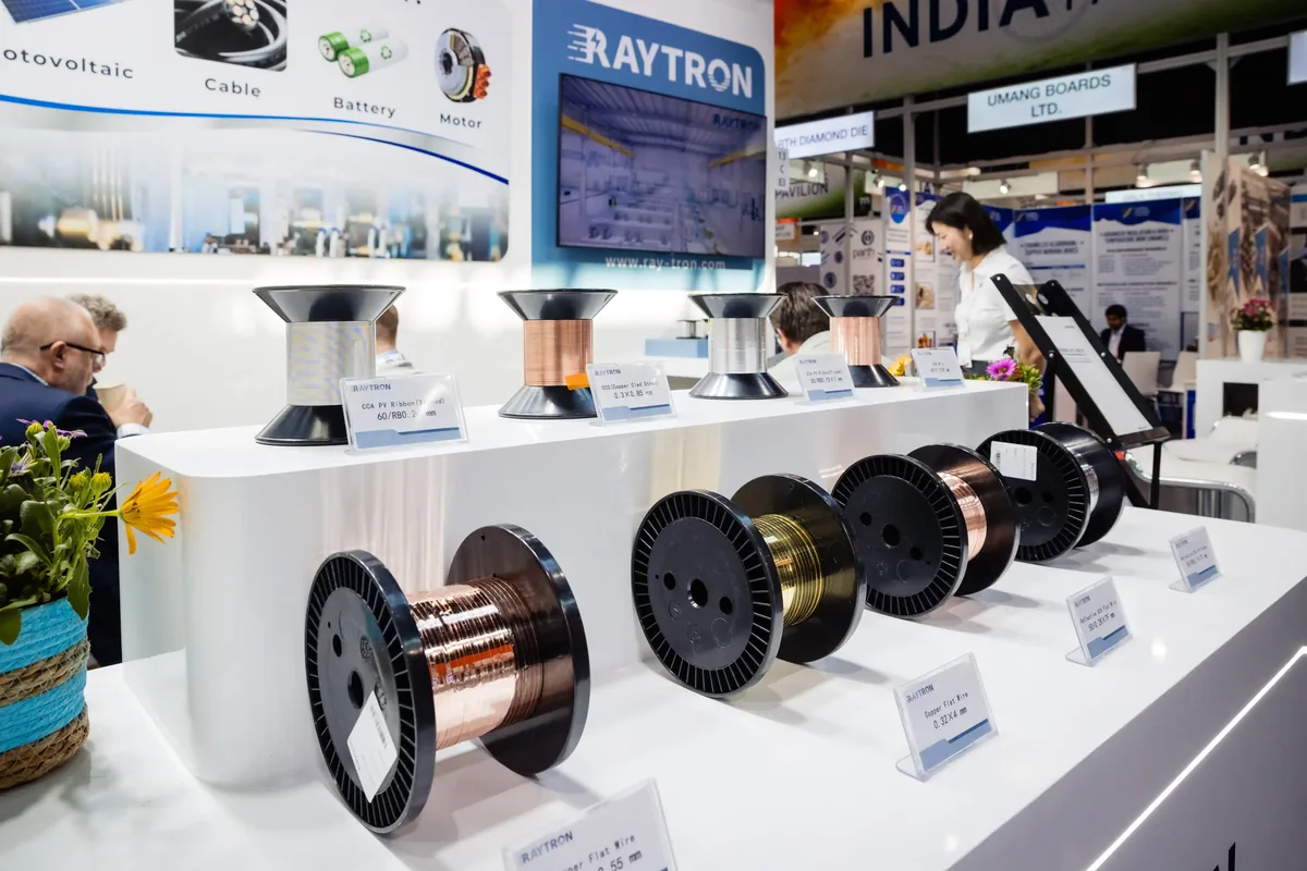 Raytron product cross-section or engineering data at wire 2026 Düsseldorf